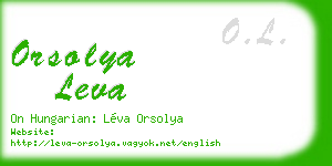 orsolya leva business card